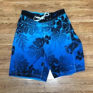 Speedo Hawaiian Print Swim Shorts with lining